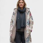 Giacca in Pile Color Pastello con Motivo Botanico - Fiorenza di Amora Moda