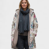 Giacca in Pile Color Pastello con Motivo Botanico - Fiorenza di Amora Moda