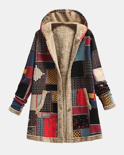 Giacca in Fleece Vintage-Patchwork - Gemma di Amora Moda