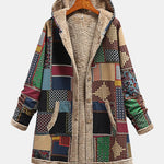 Comoda Felpa Patchwork con Cappuccio in Toni Terrosi - Autunno di Amora Moda