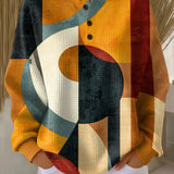 Maglione con Motivo Geometrico in arancione - Costanza di Amora Moda