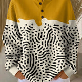 Pullover in Senape con Motivo a Pois - Sandra di Amora Moda
