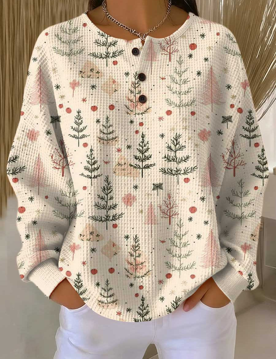 Pullover Crema con Piccoli Abeti - Piera di Amora Moda