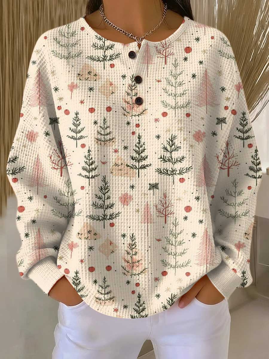 Pullover Crema con Piccoli Abeti - Piera di Amora Moda
