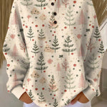 Pullover Crema con Piccoli Abeti - Piera di Amora Moda