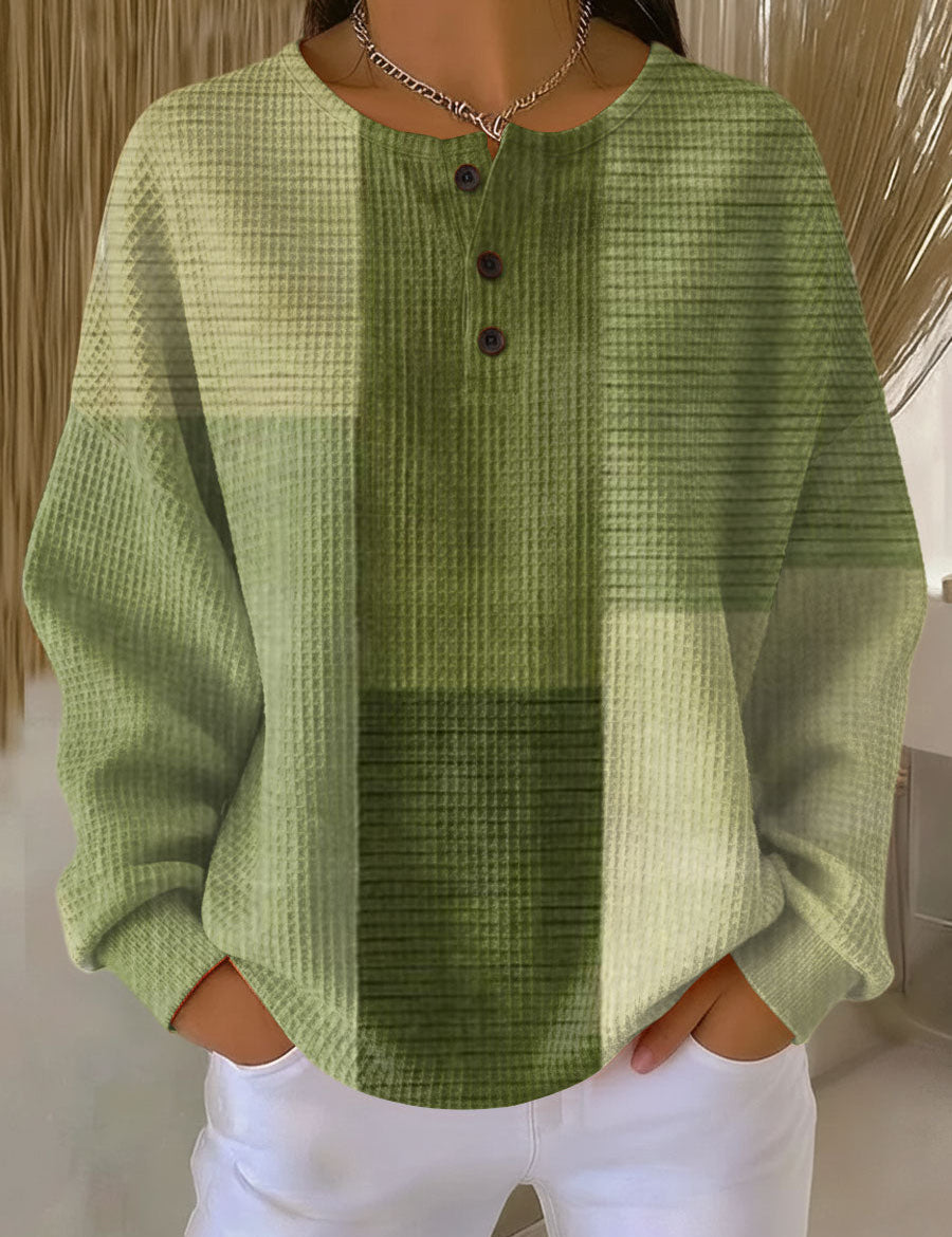 Maglione Patchwork in Tonalità di Verde - Rosalinda di Amora Moda