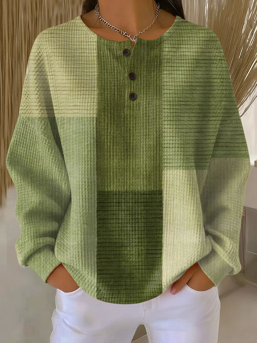 Maglione Patchwork in Tonalità di Verde - Rosalinda di Amora Moda