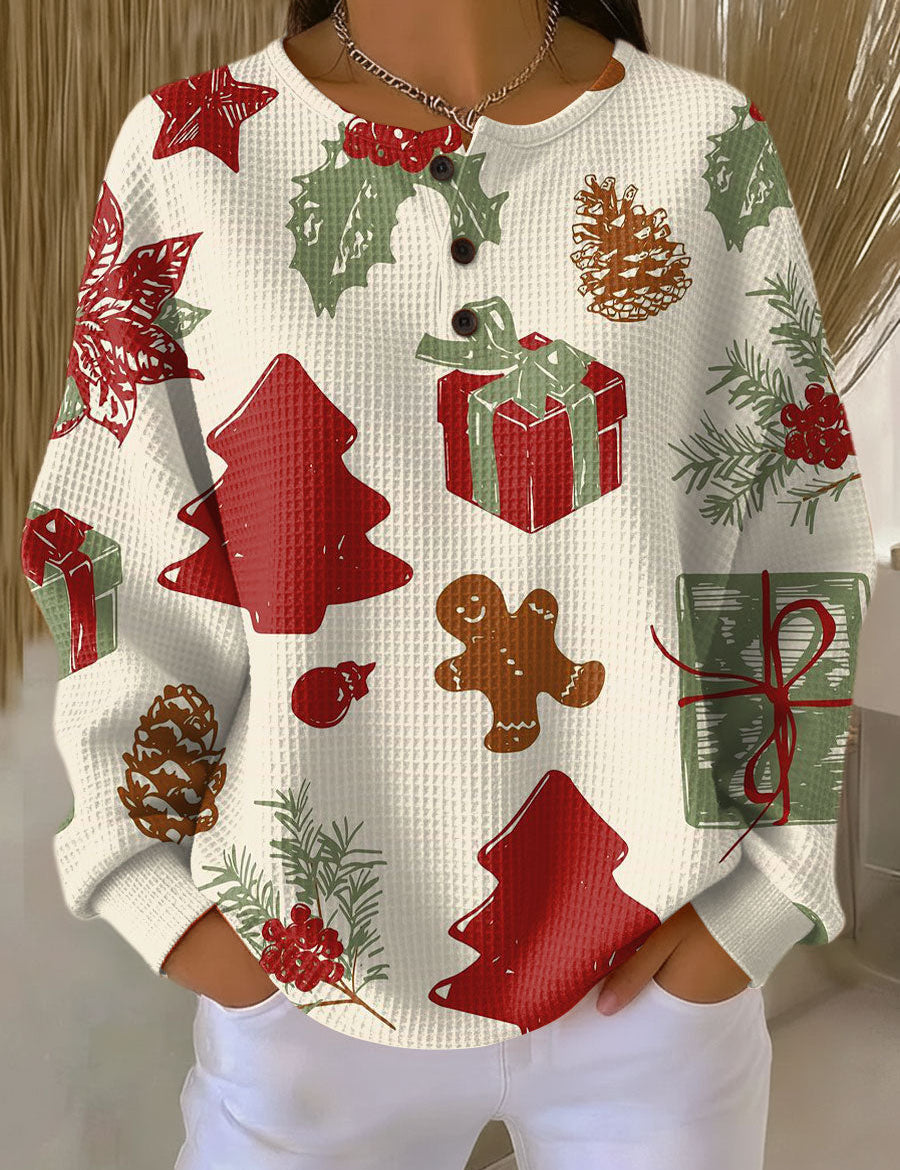 Maglione di Natale con Alberi di Natale e Regali - Cinzia di Amora Moda