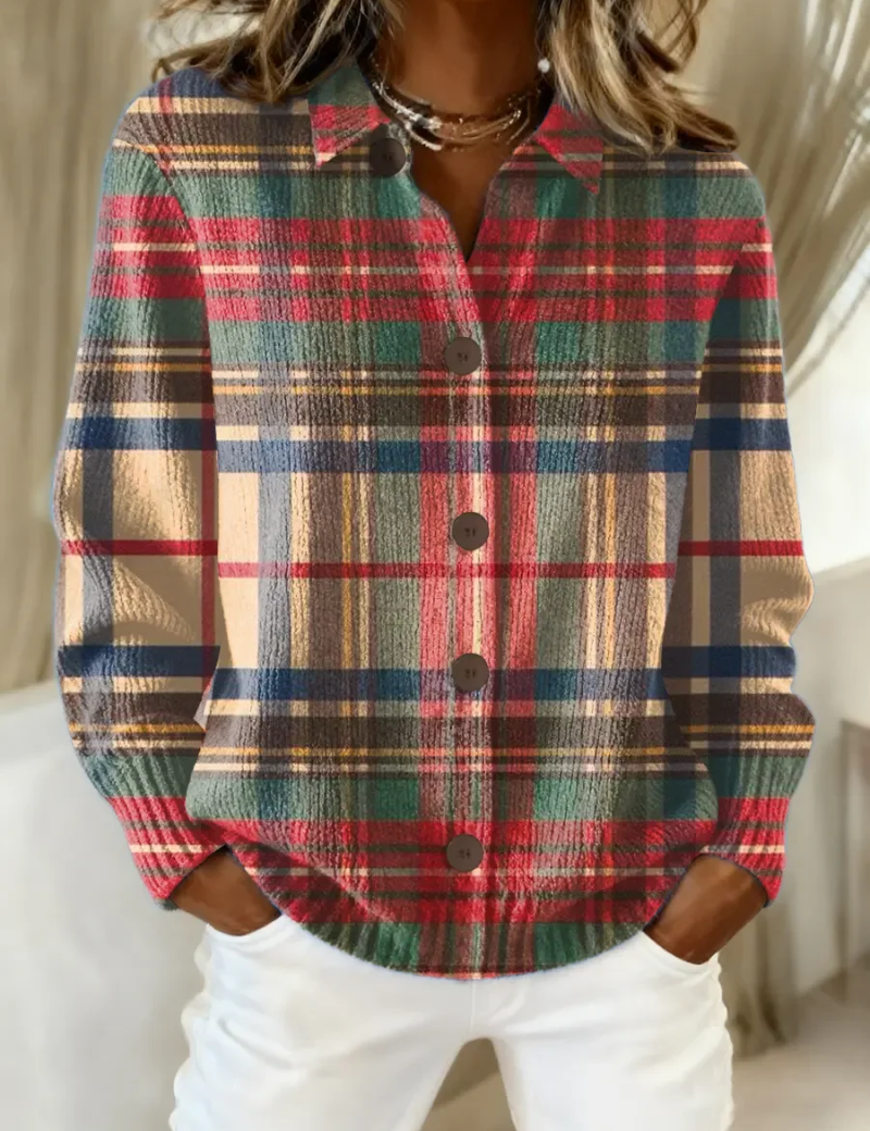 Cardigan a Righe Multicolore con Bottoni - Gloria di Amora Moda