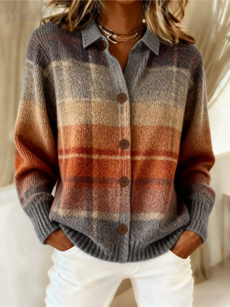 Giacca a Maglia Ombré per l'Autunno in multicolore - Isabella di Amora Moda