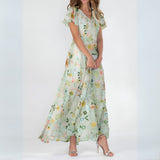 Alessia | Abito Lungo Floreale Elegante