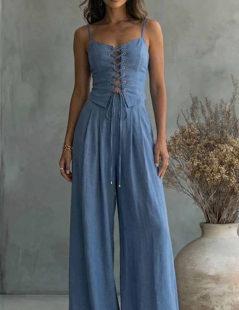 Completo Estivo da Donna in blu - Nora di Amora Moda, foto 2