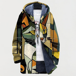 Giacca con Motivo Geometrico di Gatti in multicolore - Carmela di Amora Moda, foto 2