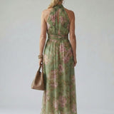 Mirelle | Abito Midi con Scollo Halter Arricciato