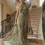 Mirelle | Abito Midi con Scollo Halter Arricciato