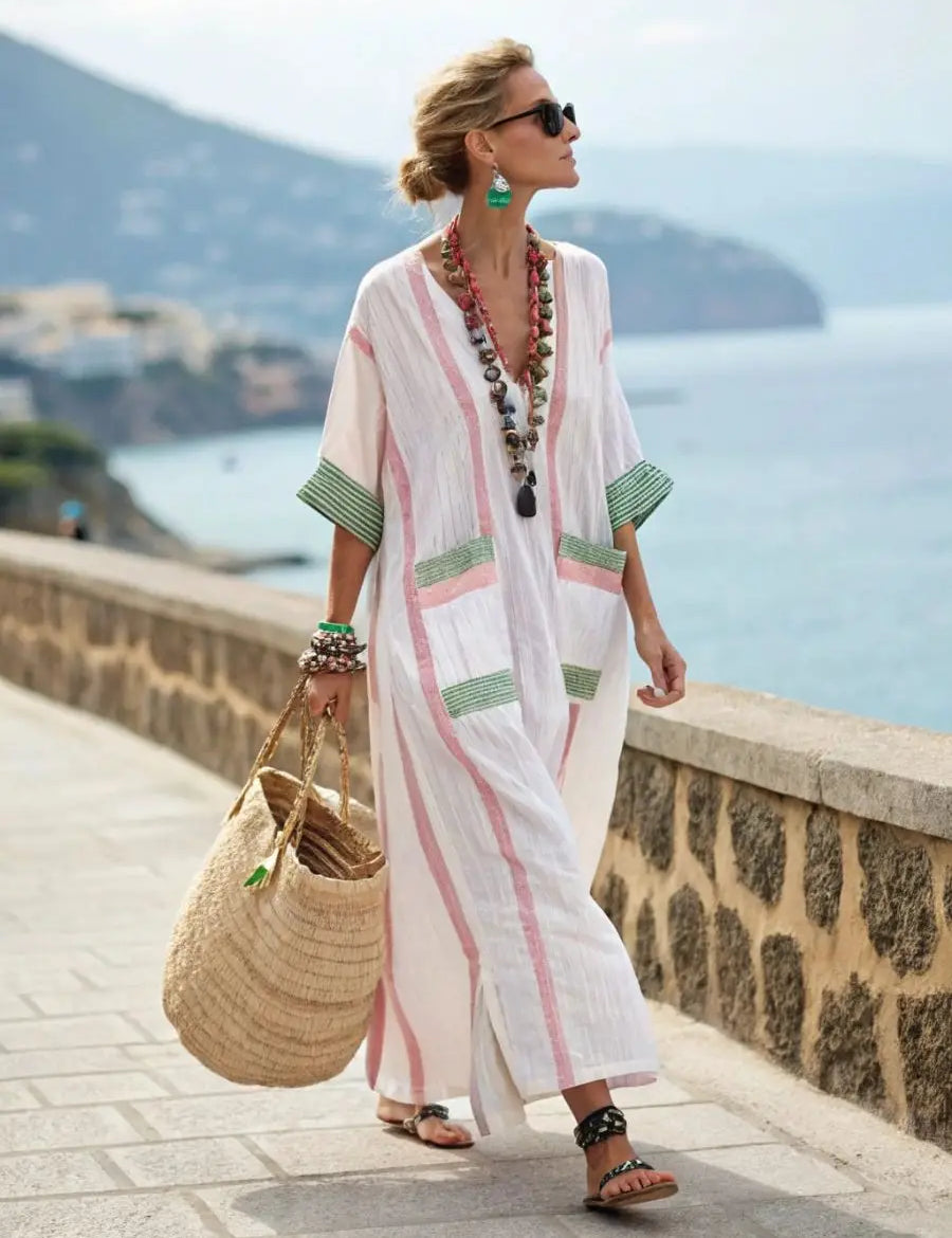 Elisa | Abito Maxi Costiera Mediterranea