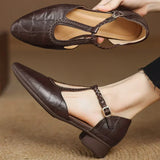 Scarpe Classiche in Pelle con Dettaglio Intrecciato - Vera di Amora Moda, foto 4