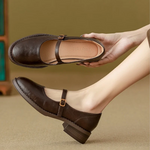 Scarpe con Cinturino senza Tempo in marrone - Beatrice di Amora Moda