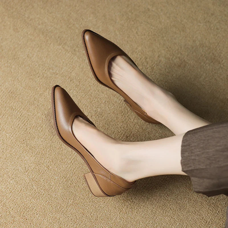 Scarpe con Tacco Medio in marrone - Margherita di Amora Moda, foto 6