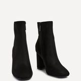 Selene | Stivaletti Eleganti in Eco-Suede con Tacco a Blocco