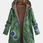 Giacca Sherpa con Motivo Tribale in verde - Isotta di Amora Moda, foto 2