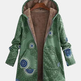 Giacca Sherpa con Motivo Tribale in verde - Isotta di Amora Moda, foto 2