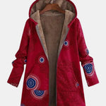 Giacca Sherpa con Motivo Tribale in rosso - Isotta di Amora Moda, foto 3