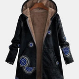 Giacca Sherpa con Motivo Tribale in nero - Isotta di Amora Moda