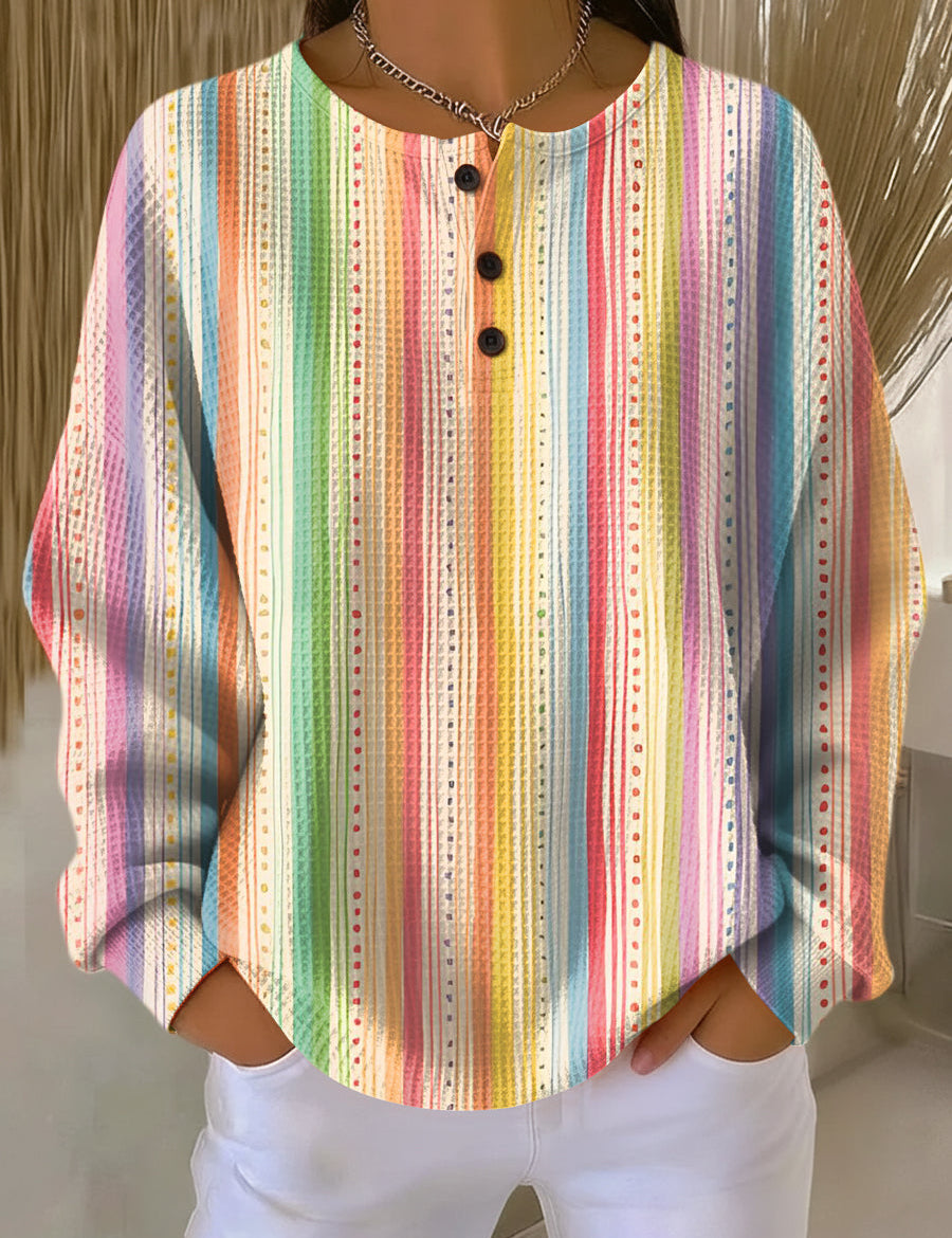 Pullover con Righe Colorate - Delfina di Amora Moda
