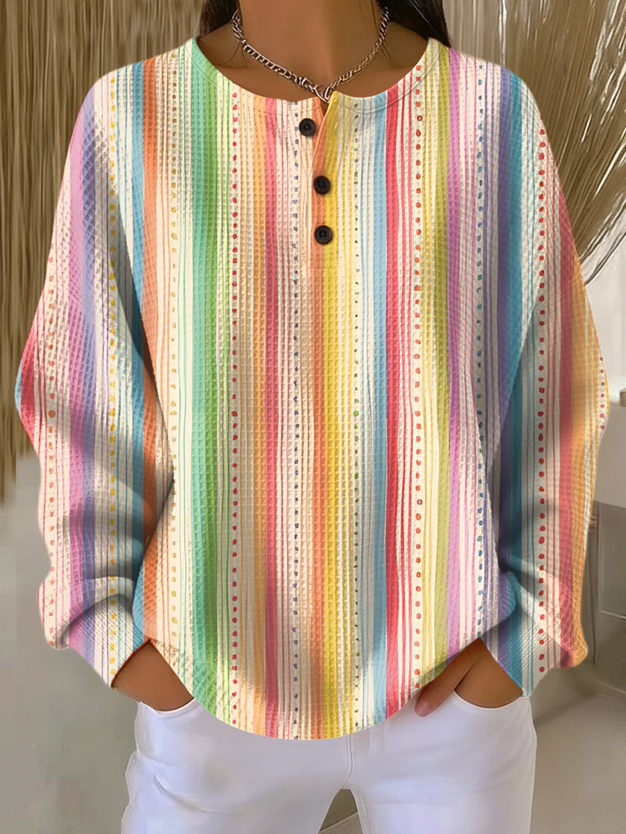 Pullover con Righe Colorate - Delfina di Amora Moda