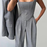 Dolce – Completo a Tre Pezzi con Blazer Doppiopetto