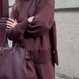 Valentina – Set in maglia con felpa morbida e pantaloni eleganti