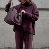 Valentina – Set in maglia con felpa morbida e pantaloni eleganti