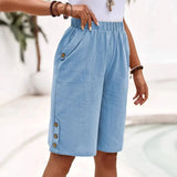 Yasmine | pantaloni corti in cotone e lino