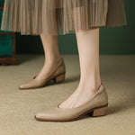 Scarpe con Tacco Medio in beige - Margherita di Amora Moda, foto 3