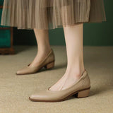 Scarpe con Tacco Medio in beige - Margherita di Amora Moda, foto 3