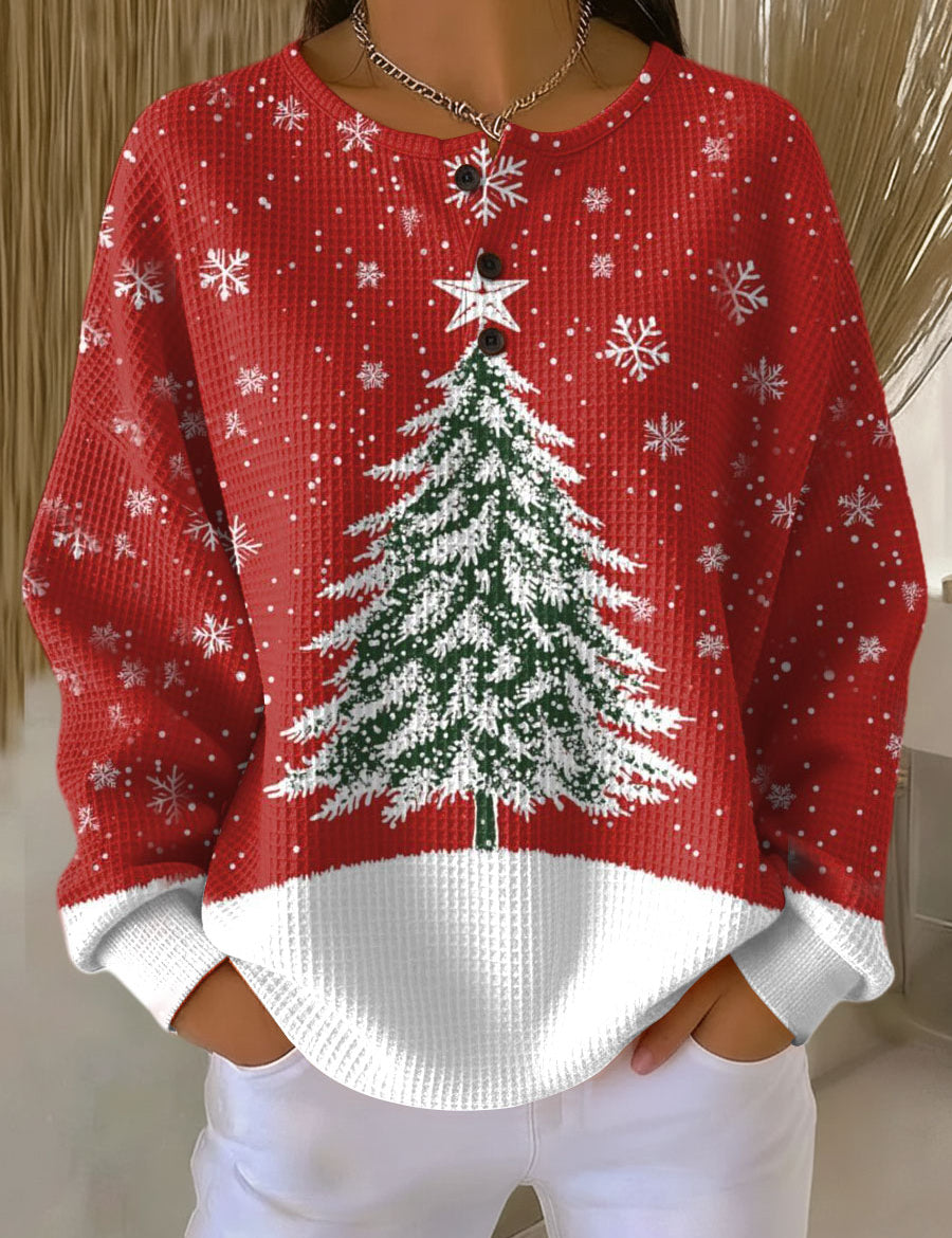 Maglione di Natale Rosso con Albero di Natale - Grazia di Amora Moda