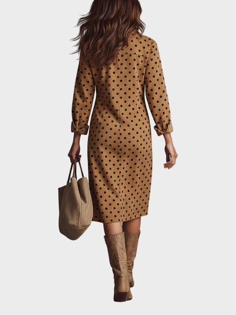 Abito Midi a Pois in Similpelle - Piera di Amora Moda, foto 2