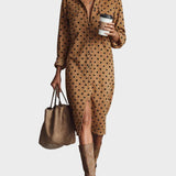 Abito Midi a Pois in Similpelle - Piera di Amora Moda