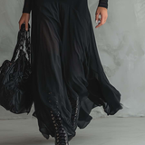 Abito Maxi Nero con Scollo Largo - Enrica di Amora Moda, foto 3