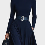 Abito Maxi in Maglia con Collo Alto - Cornelia di Amora Moda, foto 2