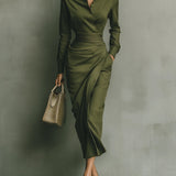 Abito Maxi Elegante e Aderente in verde - Caterina di Amora Moda