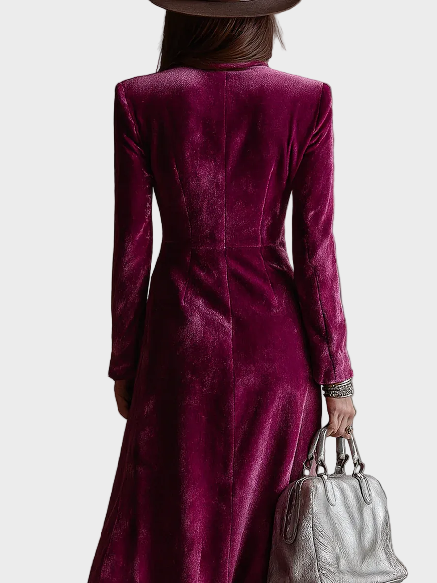 Abito Blazer Maxi in Velluto - Vera di Amora Moda, foto 4
