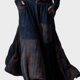 Abito Maxi in Camoscio Blu Navy con Cintura - Elena di Amora Moda, foto 9