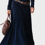 Abito Maxi in Camoscio con Cintura - Iolanda di Amora Moda, foto 3