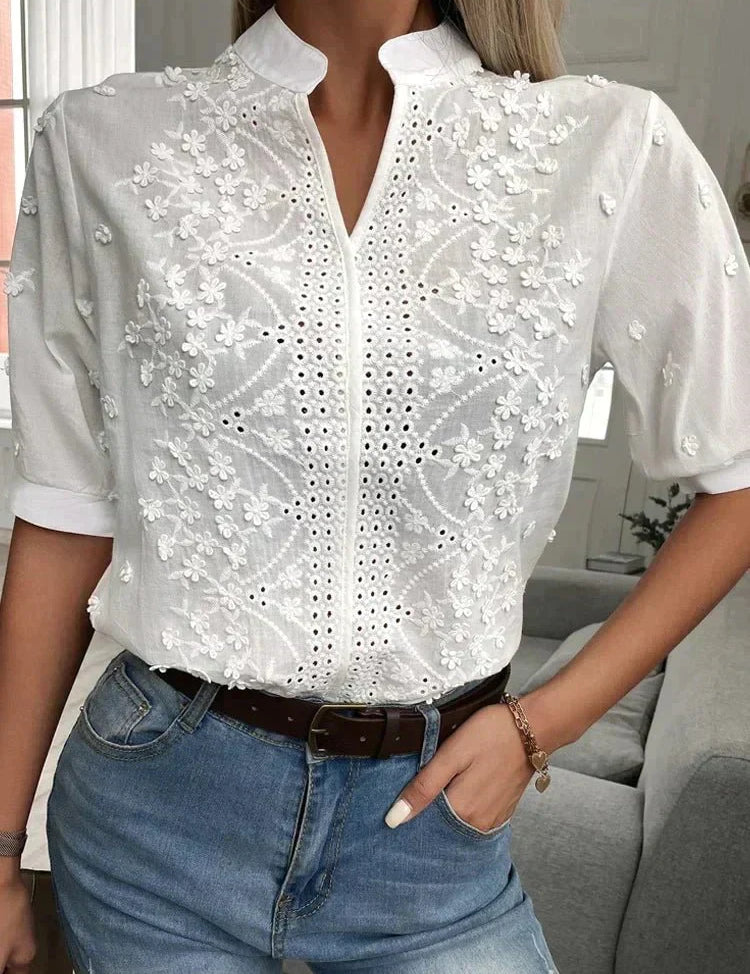 Laurine | Top casual ricamato elegante