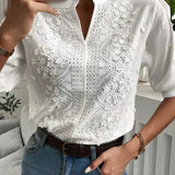 Laurine | Top casual ricamato elegante