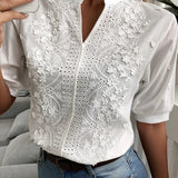 Laurine | Top casual ricamato elegante