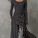 Abito Lungo con Stampa Leopardata - Martina di Amora Moda, foto 3