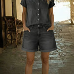 Completo Corto e Comodo in Denim - Stefania di Amora Moda, foto 4